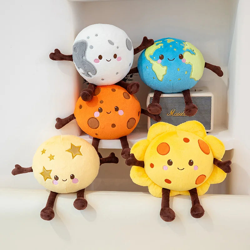Planet Theme Cute Earth Saturn Mars Plush Toy | Soft Stuffed Hanging Pendant Cushion
