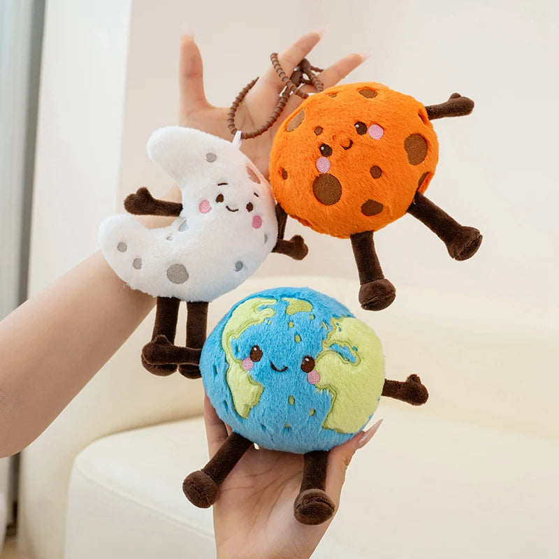 Planet Theme Cute Earth Saturn Mars Plush Toy | Soft Stuffed Hanging Pendant Cushion