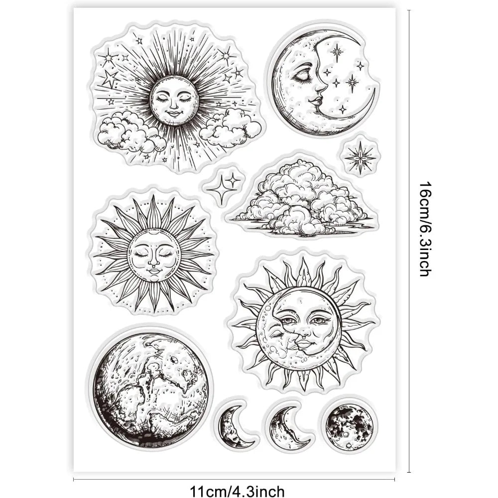 Magic Astronomy Stamps Transparent Silicone | Card Making & Scrapbooking
