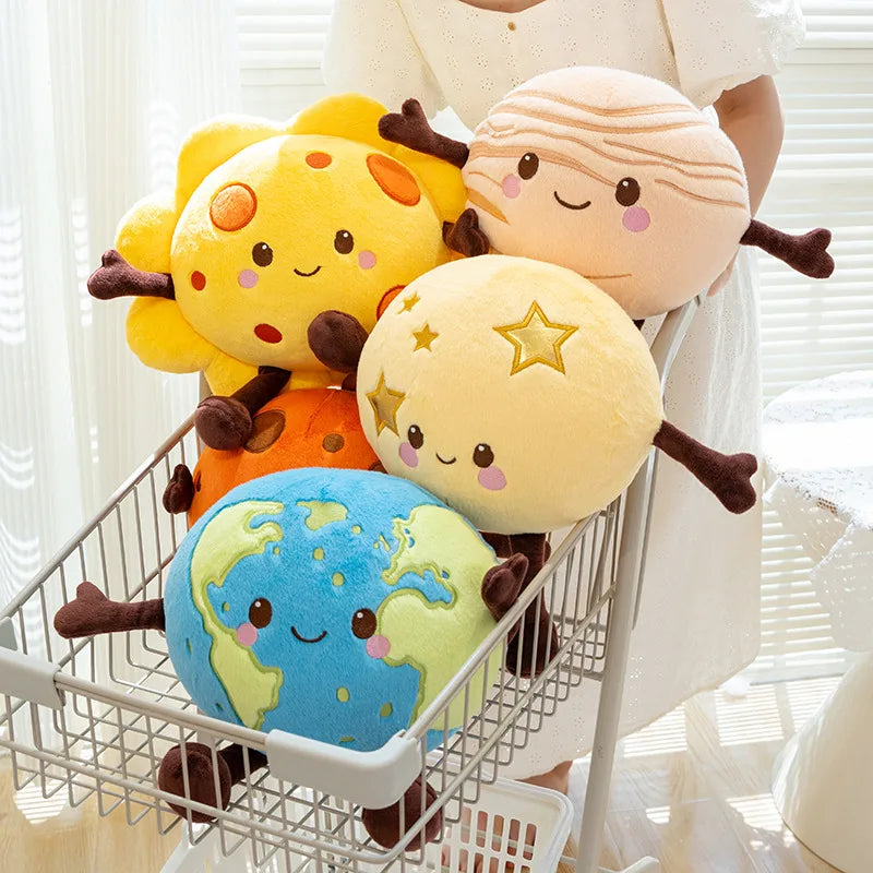 Planet Theme Cute Earth Saturn Mars Plush Toy | Soft Stuffed Hanging Pendant Cushion