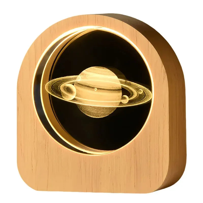 3D Crystal Solar System Glass Decoration | Laser Engraved