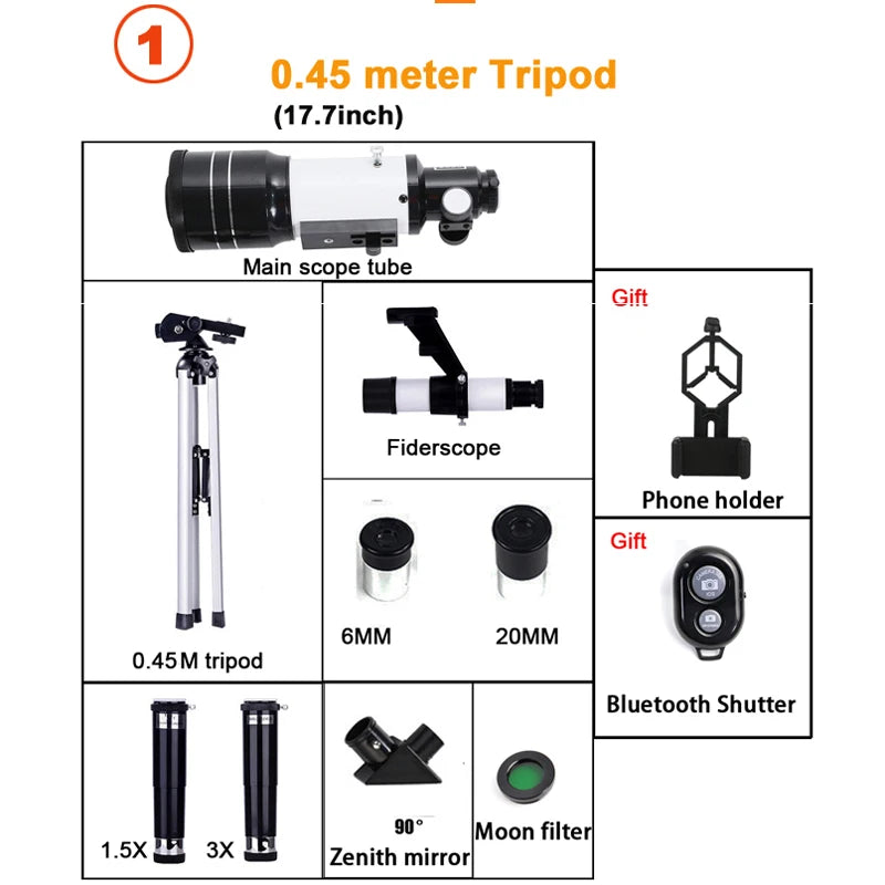 F30070 Astronomical Telescope | 150X Monocular