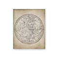 Antique Celestial Map Poster | Vintage 1822 Astronomy Drawing Canvas Painting | Retro Constellation Wall Art for Study & Living Room