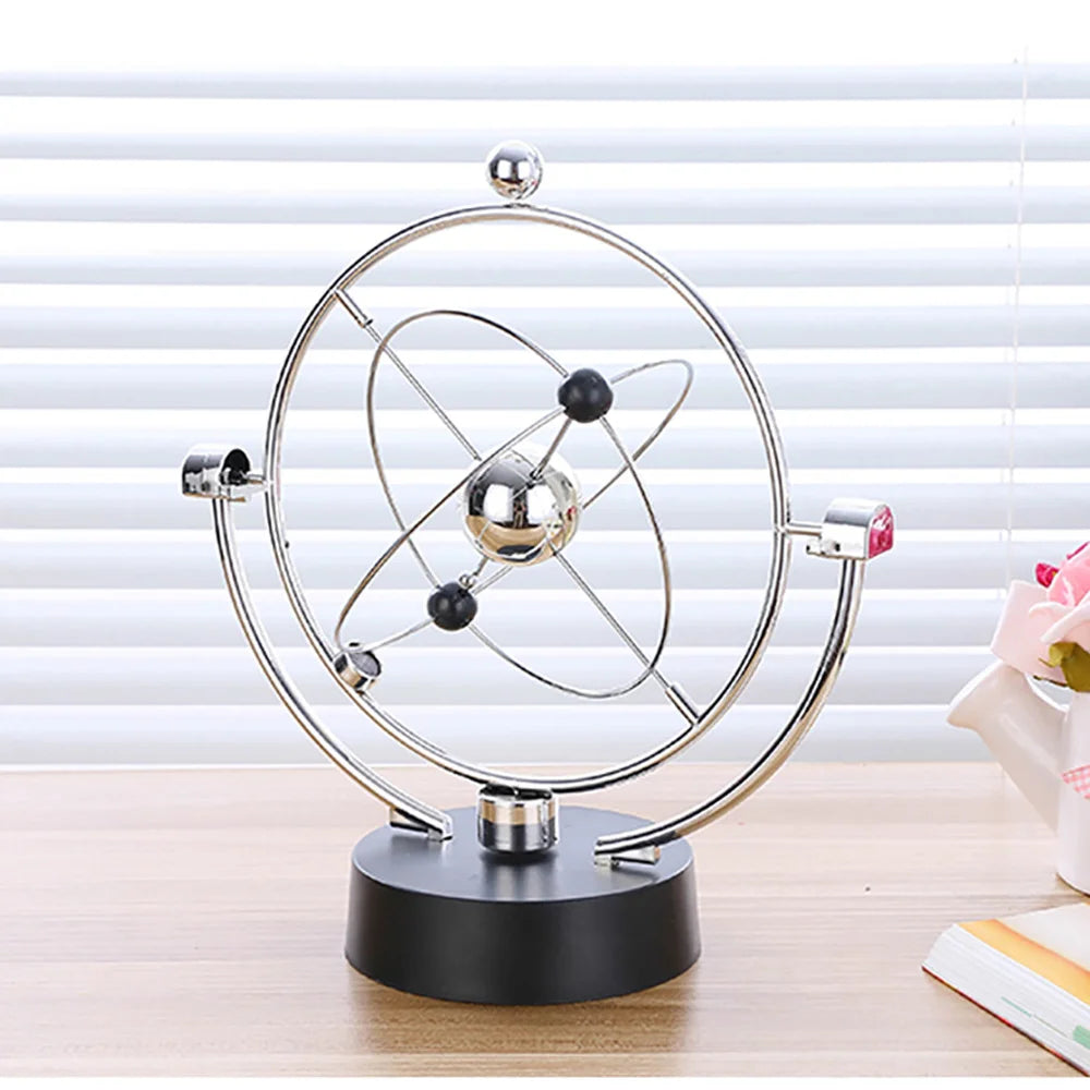 Rotating Newton’s Pendulum Balance Ball | Kinetic Celestial Globe Art