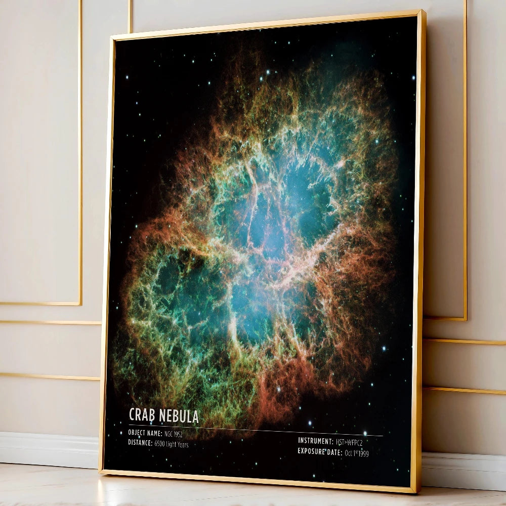 Deep Space Telescope Canvas Art Modern Astronomy Wall Decor | Unframed Vertical Print
