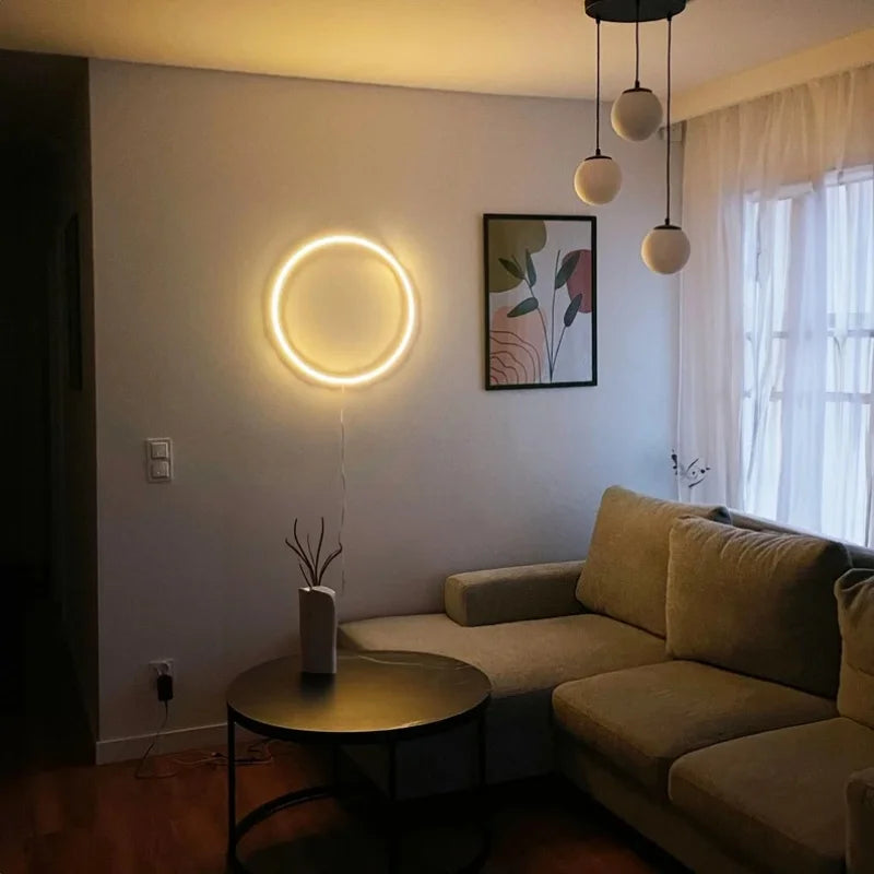 The "Full Moon" LED Neon Halo | Round Minimalist Wall Art