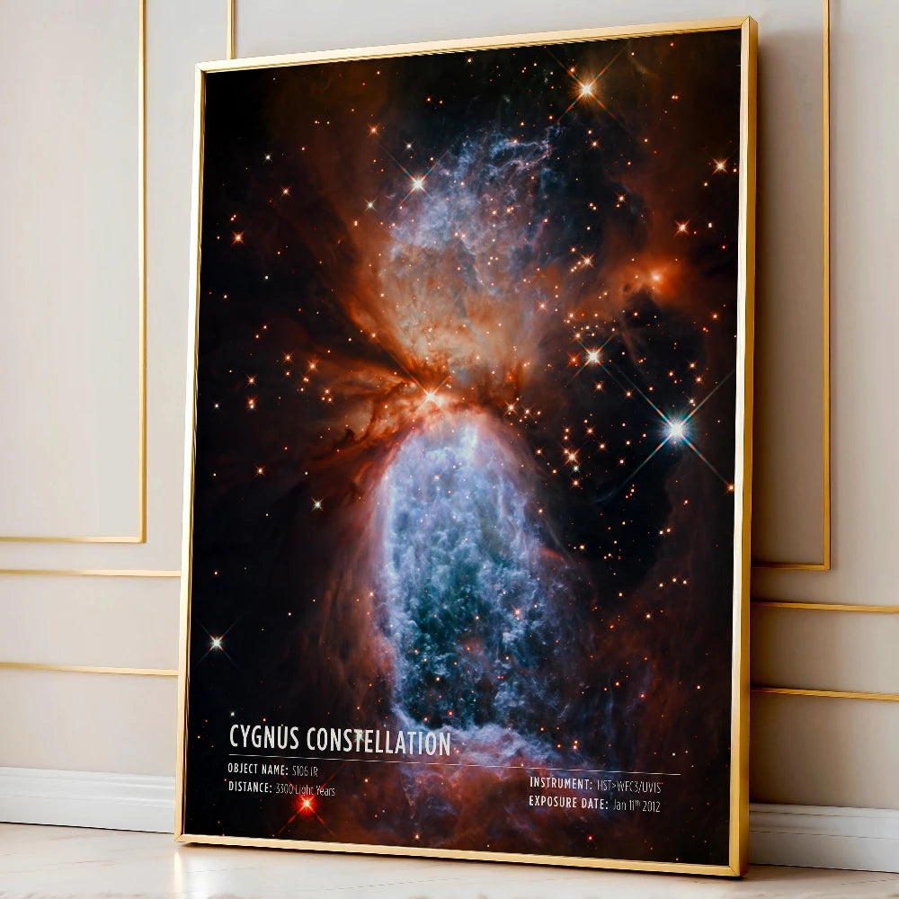 Deep Space Telescope Canvas Art Modern Astronomy Wall Decor | Unframed Vertical Print