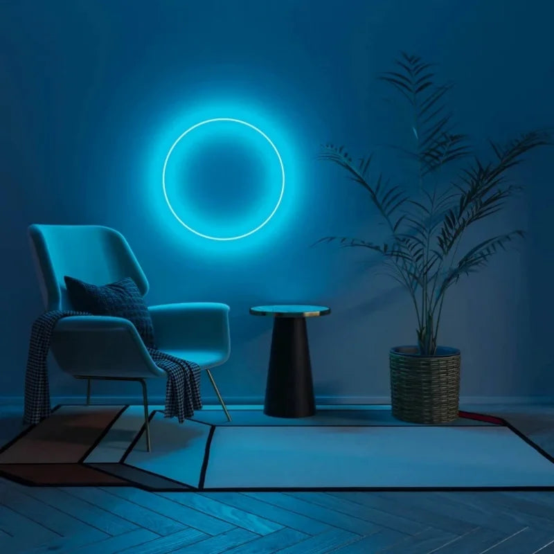 The "Full Moon" LED Neon Halo | Round Minimalist Wall Art