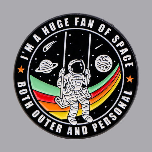 "Inspirational Astronaut" Enamel Pins | Classic Space Quote Brooches