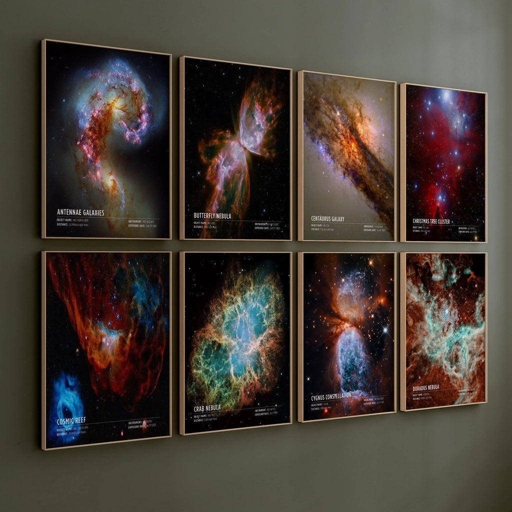 Deep Space Telescope Canvas Art Modern Astronomy Wall Decor | Unframed Vertical Print