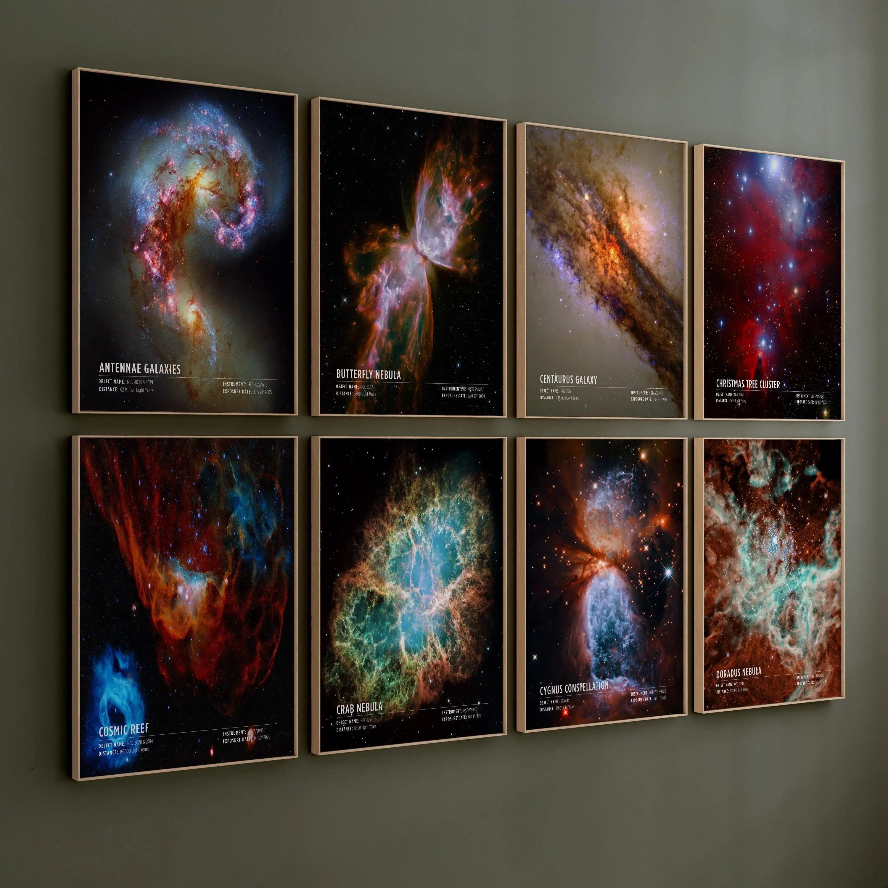 Deep Space Telescope Canvas Art Modern Astronomy Wall Decor | Unframed Vertical Print