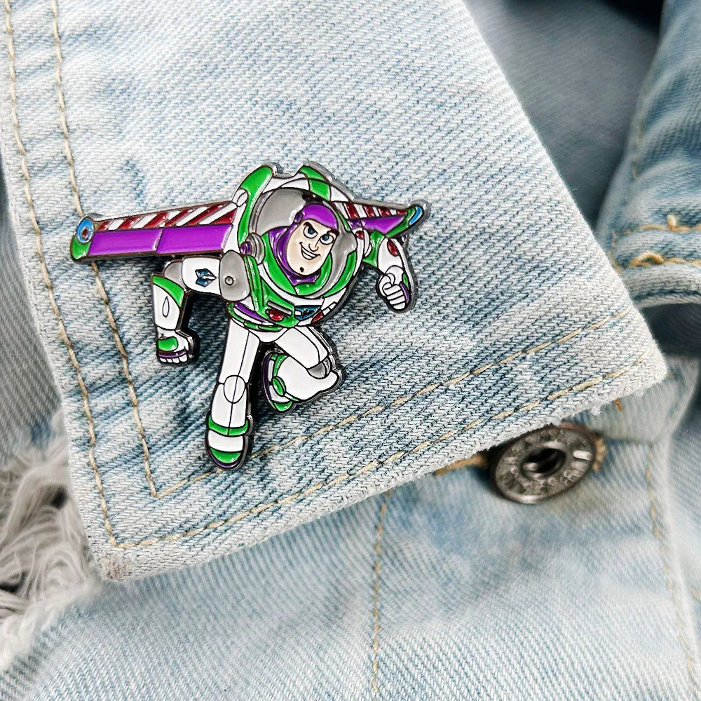 To Infinity Buzz Lightyear Lapel Pin | Animation Hero Metal Brooch