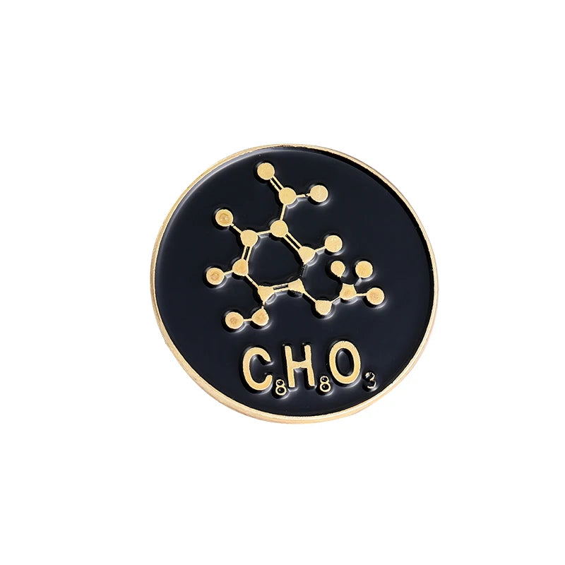 Atomic Pi Science Enamel Pins | Trendy Metal Brooches