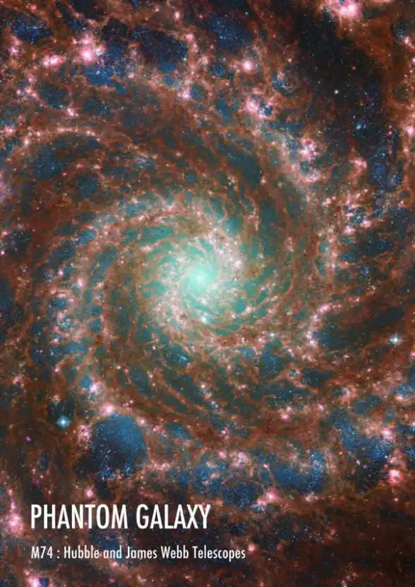 Deep Space Telescope Canvas Art Modern Astronomy Wall Decor | Unframed Vertical Print