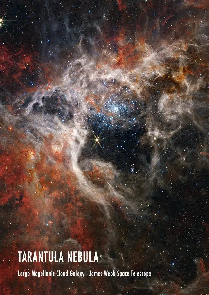 Deep Space Telescope Canvas Art Modern Astronomy Wall Decor | Unframed Vertical Print