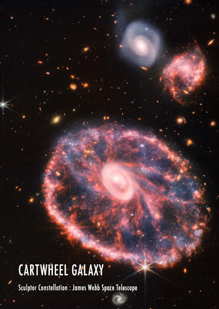 Deep Space Telescope Canvas Art Modern Astronomy Wall Decor | Unframed Vertical Print