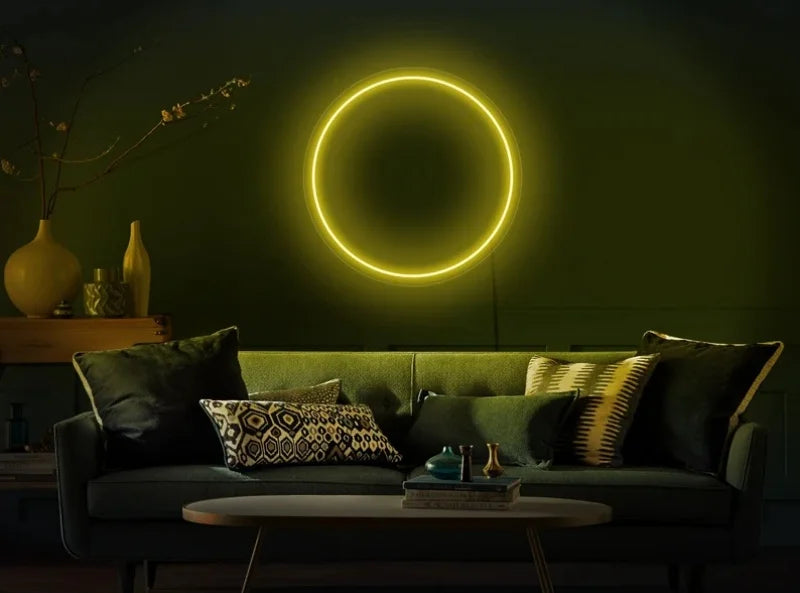 The "Full Moon" LED Neon Halo | Round Minimalist Wall Art