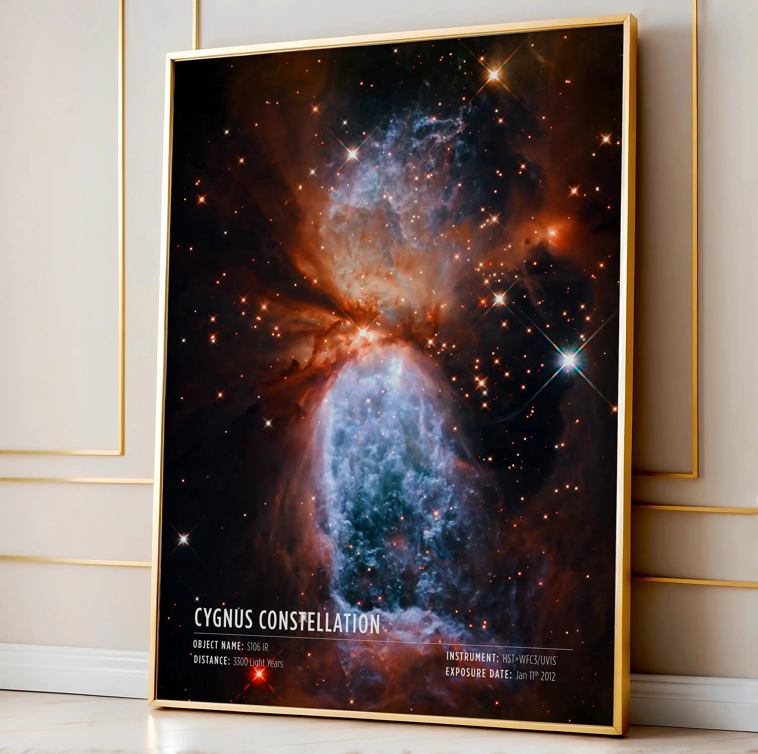 Deep Space Telescope Canvas Art Modern Astronomy Wall Decor | Unframed Vertical Print