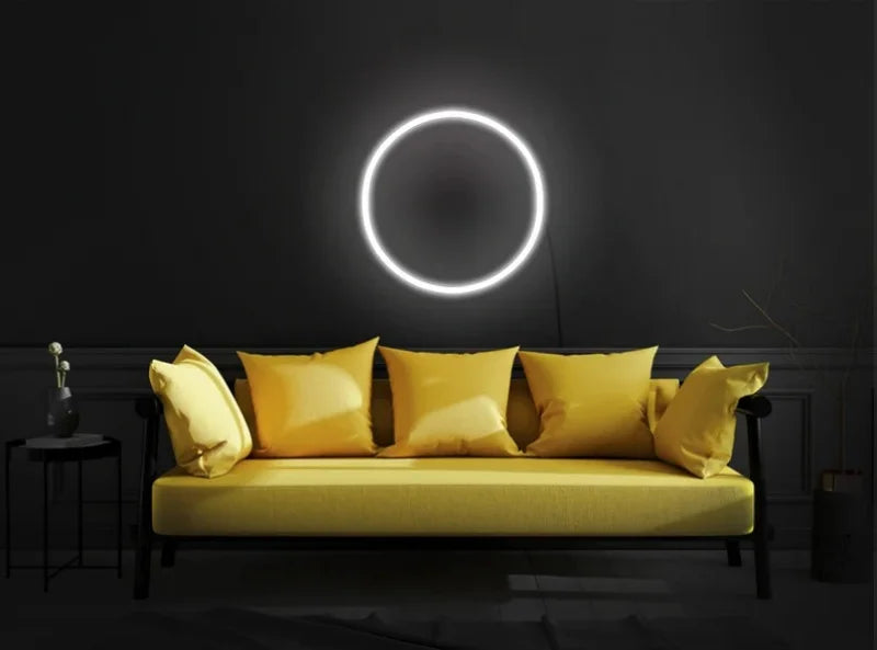 The "Full Moon" LED Neon Halo | Round Minimalist Wall Art