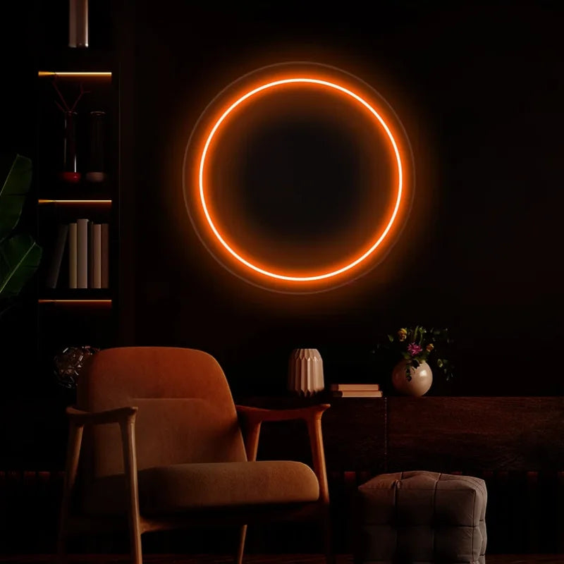 The "Full Moon" LED Neon Halo | Round Minimalist Wall Art