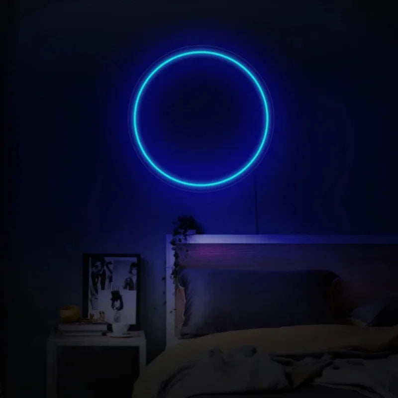 The "Full Moon" LED Neon Halo | Round Minimalist Wall Art