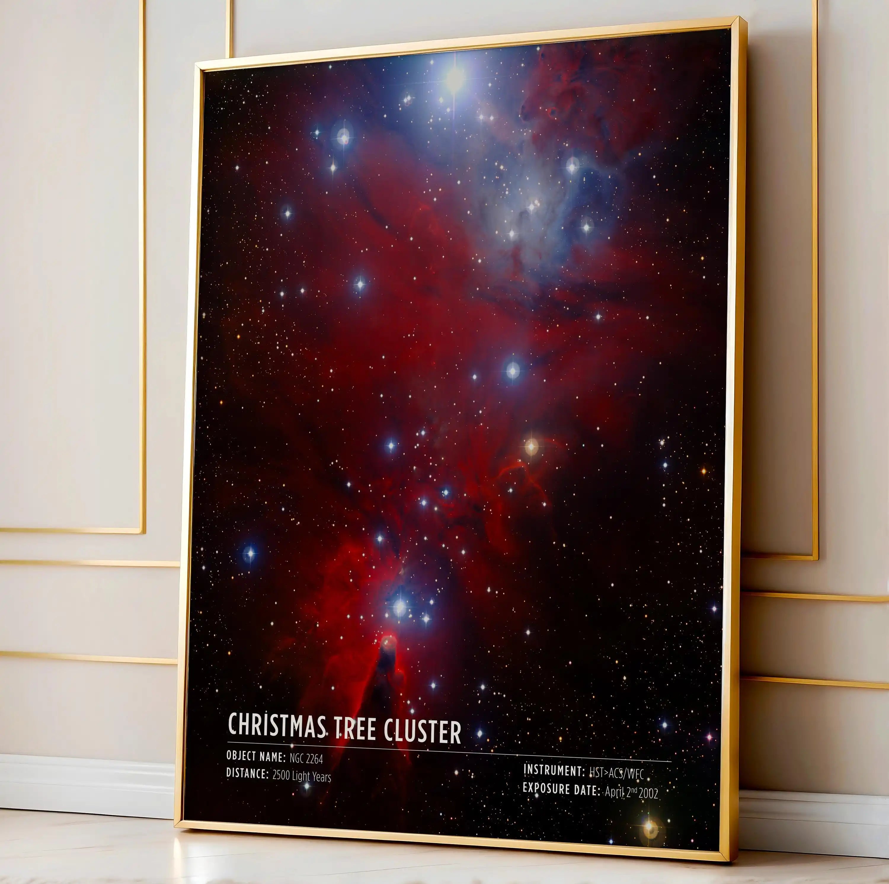 Deep Space Telescope Canvas Art Modern Astronomy Wall Decor | Unframed Vertical Print
