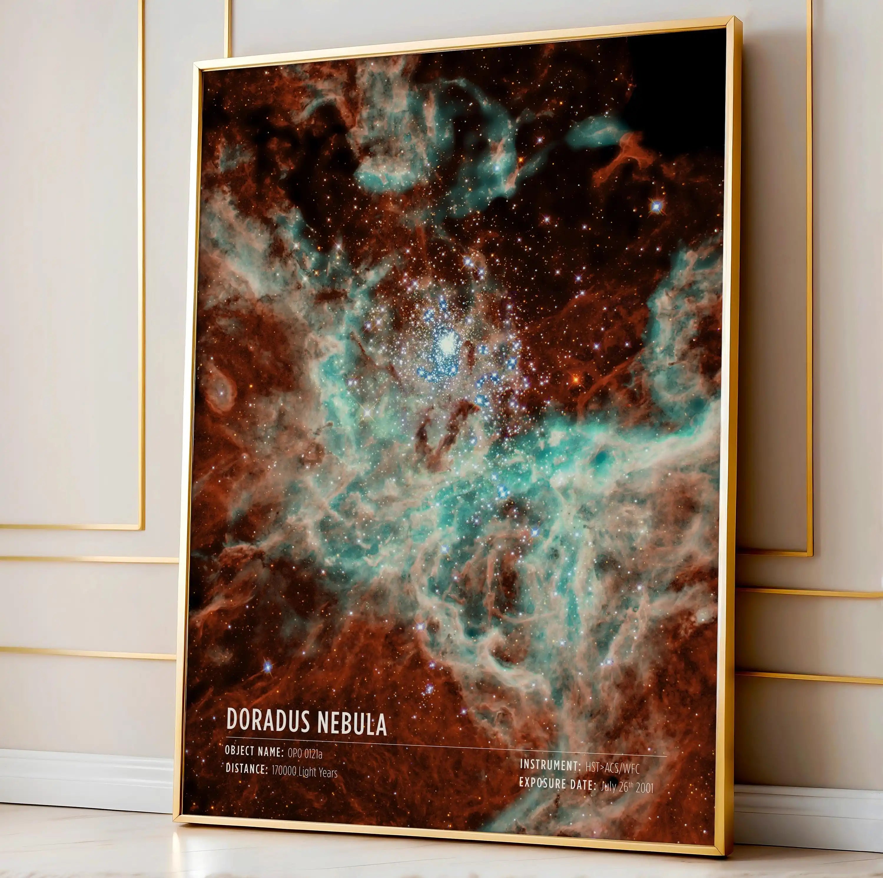 Deep Space Telescope Canvas Art Modern Astronomy Wall Decor | Unframed Vertical Print