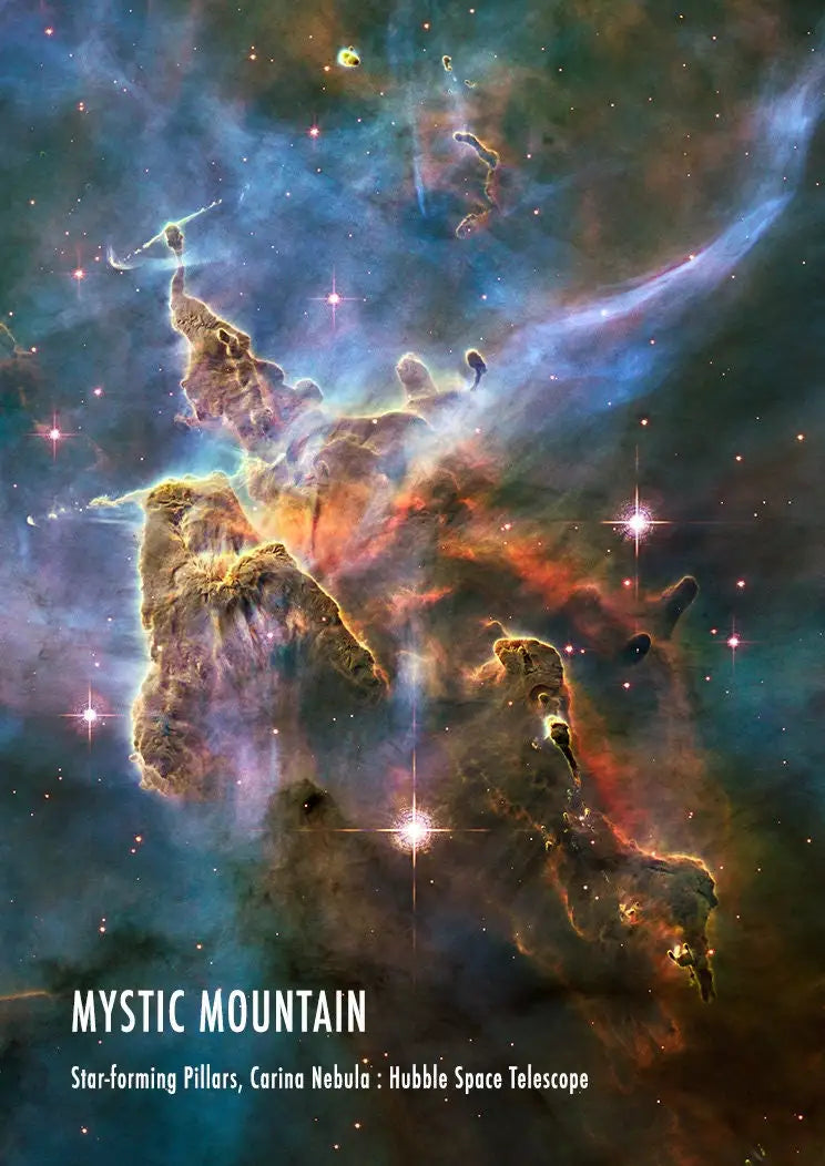 Deep Space Telescope Canvas Art Modern Astronomy Wall Decor | Unframed Vertical Print