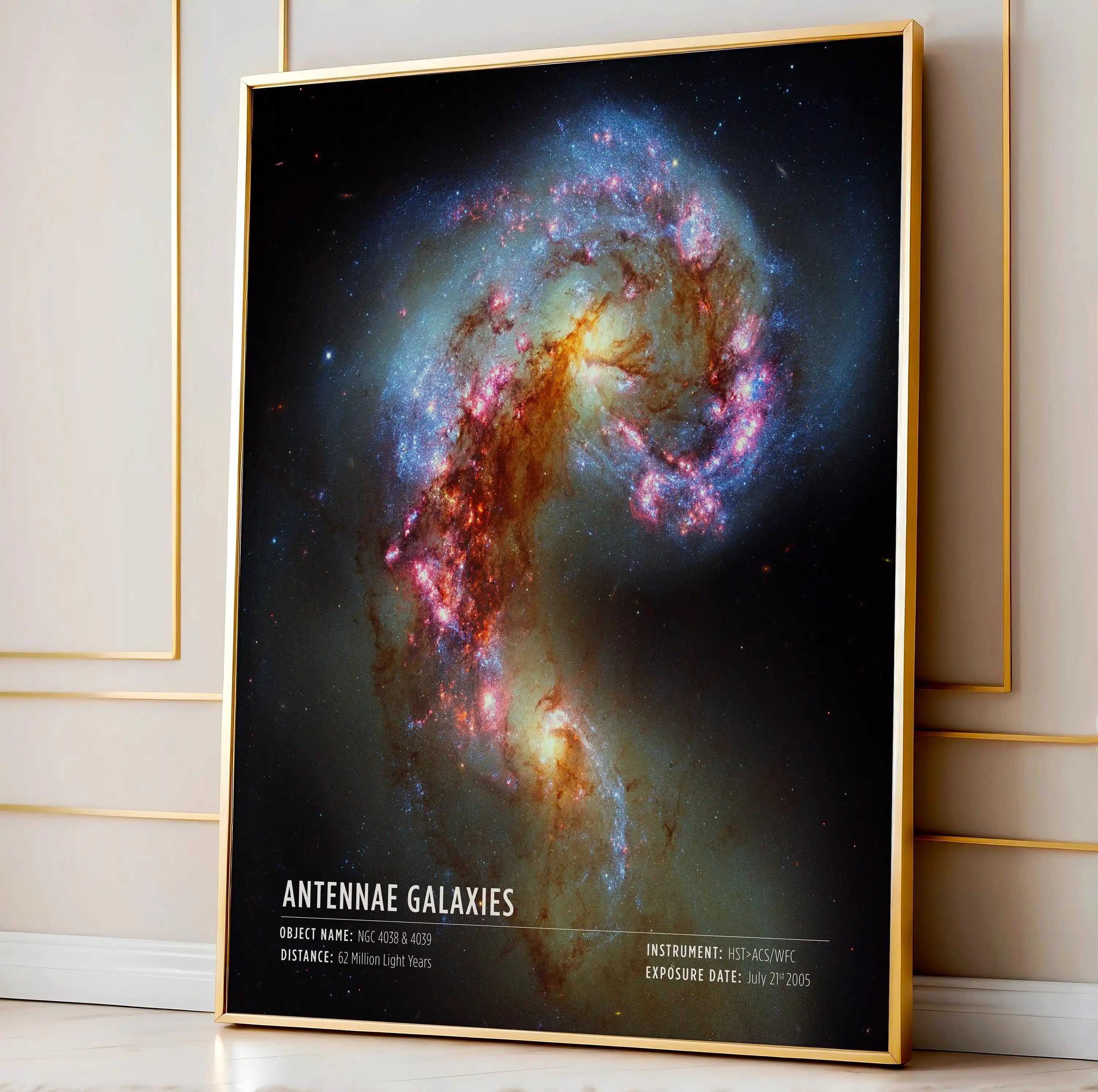 Deep Space Telescope Canvas Art Modern Astronomy Wall Decor | Unframed Vertical Print
