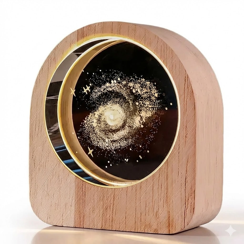 3D Crystal Solar System Glass Decoration | Laser Engraved