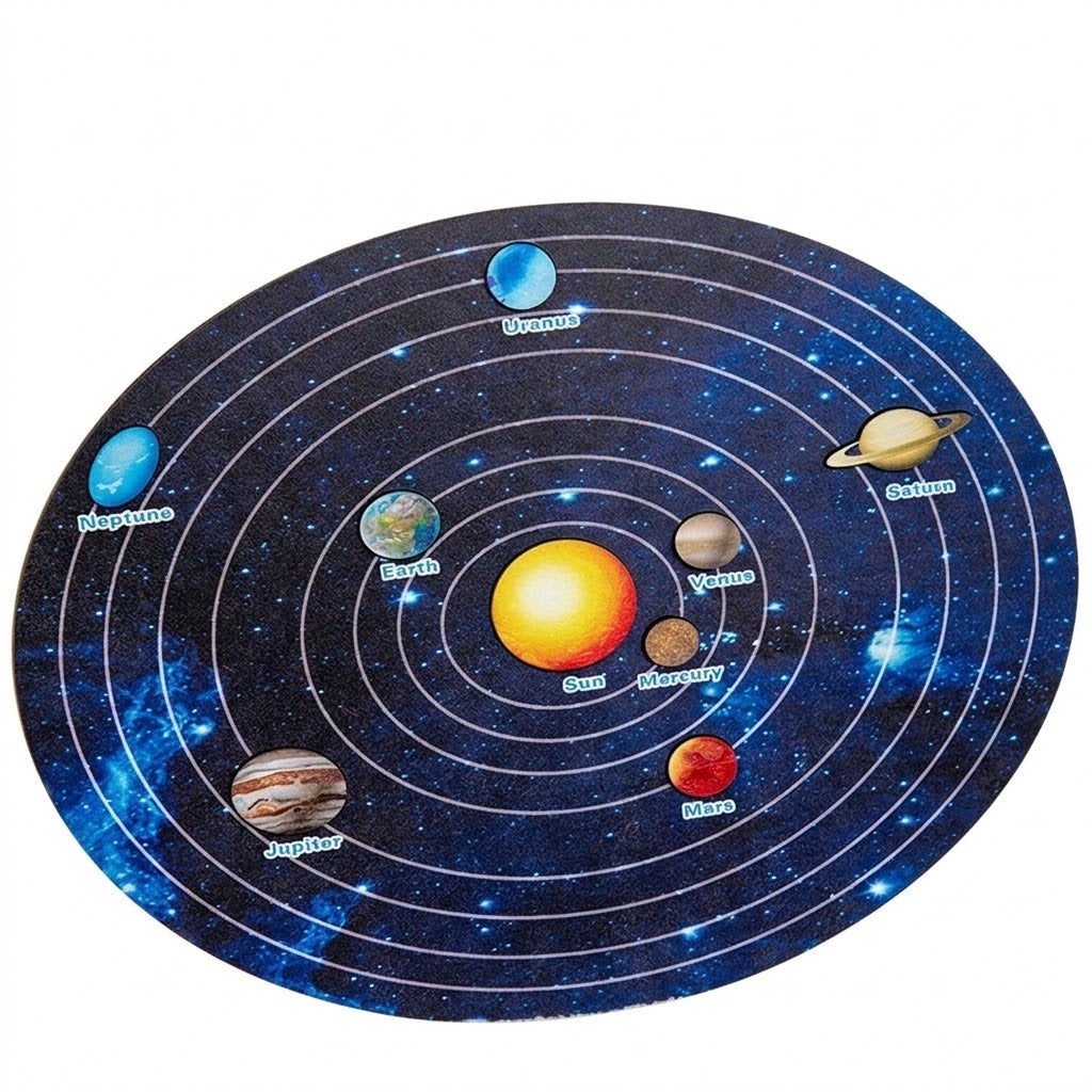 Wooden Solar System Board Montessori Astronomy Toy | Children's Learning Puzzle